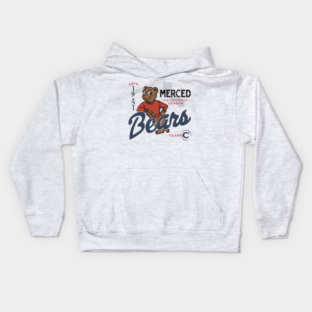 Merced Bears Kids Hoodie by MindsparkCreative